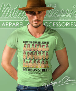 New Orleans Mardi Gras Shirt They Show All Kinds Bourbon Street V Neck TShirt