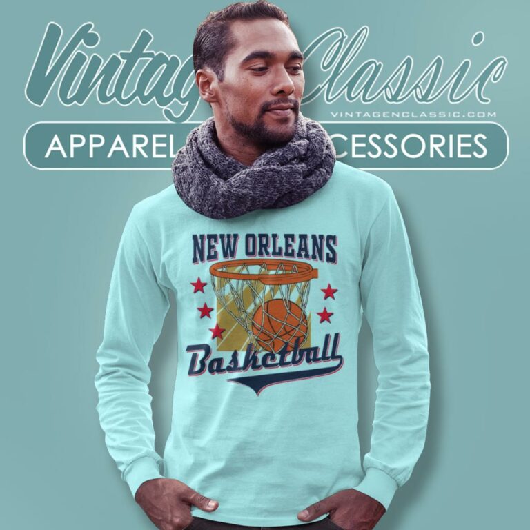 New Orleans Pelicans Basketball Long Sleeve Tee New Orleans Pelicans Basketball Long Sleeve Tee