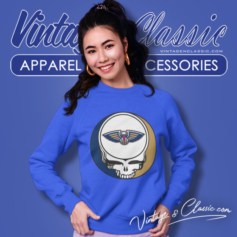 New Orleans Pelicans Grateful Dead Steal Your Face Sweatshirt New Orleans Pelicans Grateful Dead Steal Your Face Sweatshirt