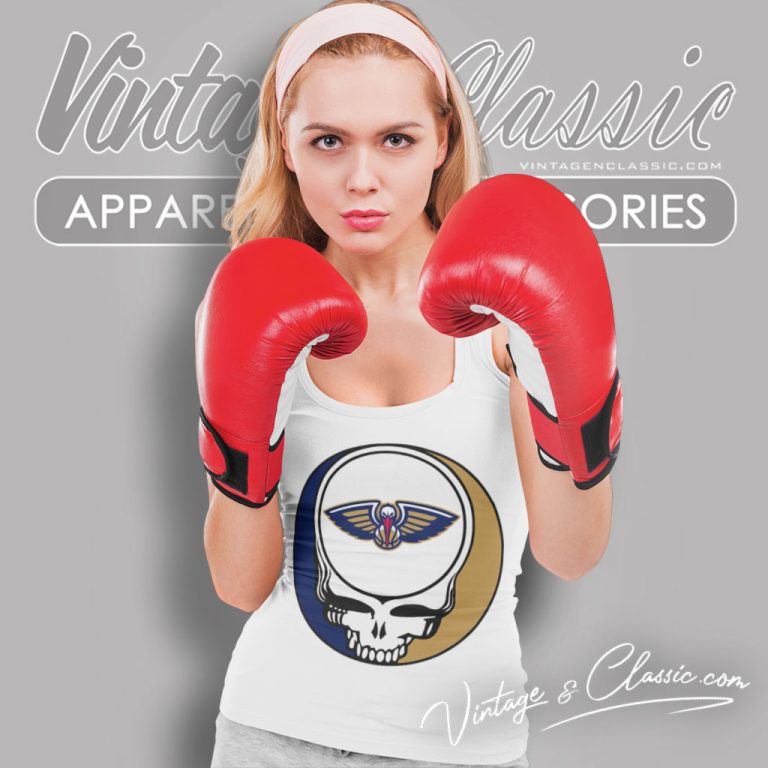 New Orleans Pelicans Grateful Dead Steal Your Face Tank Top Racerback New Orleans Pelicans Grateful Dead Steal Your Face Tank Top Racerback