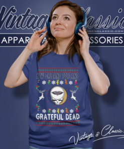 New Orleans Pelicans Grateful Dead Ugly Christmas Shirt 6 New Orleans Pelicans Grateful Dead Ugly Christmas Women T Shirt