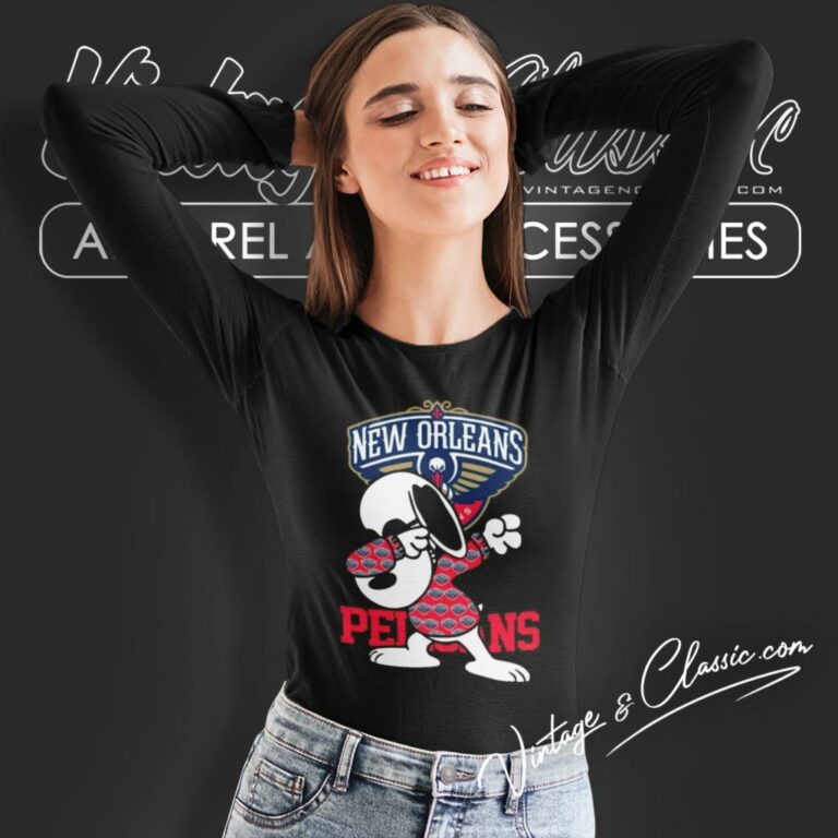 New Orleans Pelicans Shirt Snoopy Dabbing Long Sleeve Tee New Orleans Pelicans Shirt Snoopy Dabbing Long Sleeve Tee