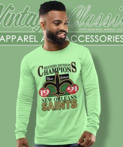 New Orleans Saints 1991 Nfc Western Division Champions Long Sleeve Tee
