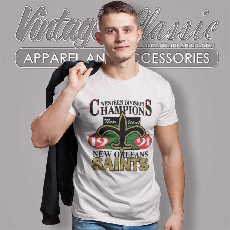New Orleans Saints 1991 Nfc Western Division Champions T Shirt New Orleans Saints 1991 Nfc Western Division Champions T Shirt