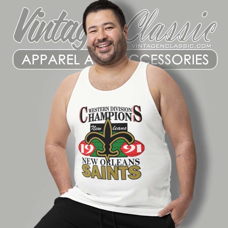 New Orleans Saints 1991 Nfc Western Division Champions Tank Top Racerback New Orleans Saints 1991 Nfc Western Division Champions Tank Top Racerback
