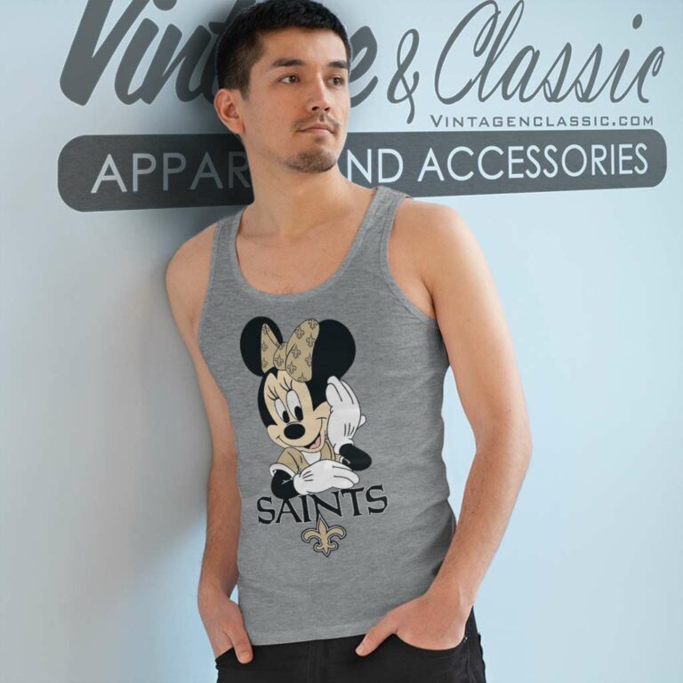 New Orleans Saints American Football Team Mimi Mouse Tank Top Racerback New Orleans Saints American Football Team Mimi Mouse Tank Top Racerback