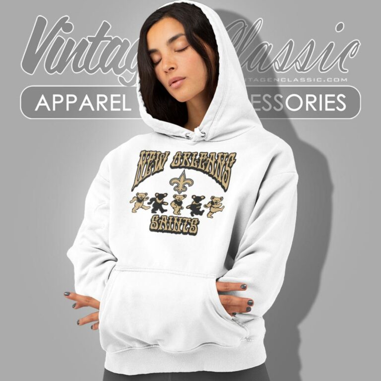 New Orleans Saints Grateful Dead Dancing Bears Hoodie New Orleans Saints Grateful Dead Dancing Bears Hoodie