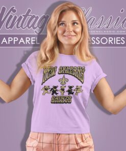 New Orleans Saints Grateful Dead Dancing Bears Shirt 6 New Orleans Saints Grateful Dead Dancing Bears Women T Shirt
