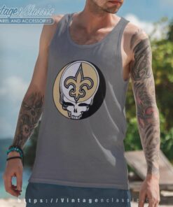 New Orleans Saints Grateful Dead Steal Your Face Tank Top Racerback