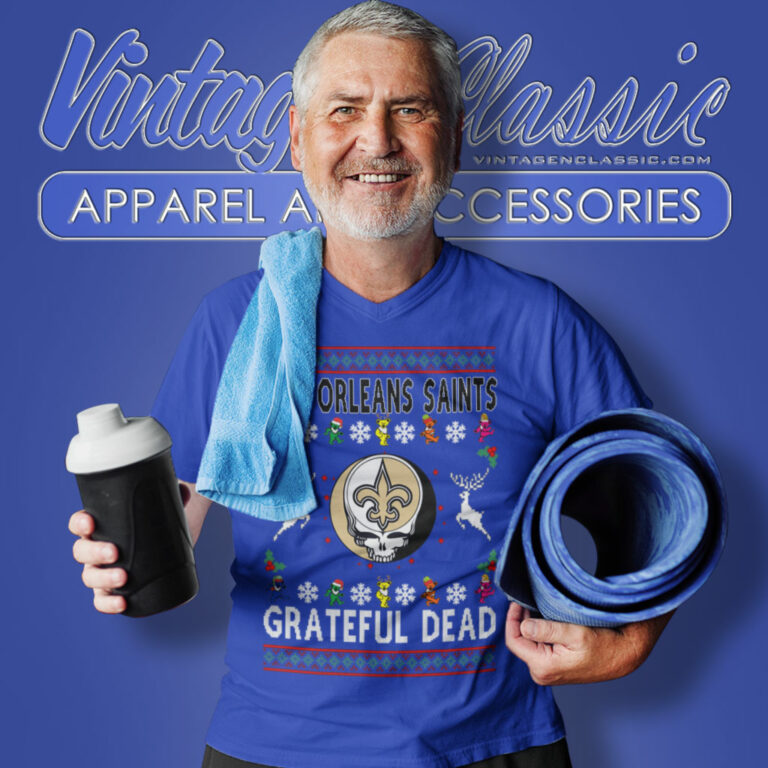 New Orleans Saints Grateful Dead Ugly Christmas V Neck TShirt New Orleans Saints Grateful Dead Ugly Christmas V Neck TShirt