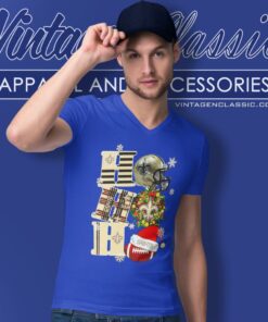 New Orleans Saints Ho Ho Ho Christmas V Neck TShirt