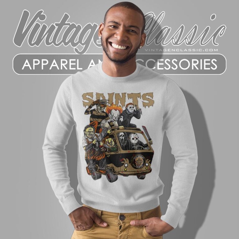 New Orleans Saints Horror Movies Characters Halloween Shirt Sweatshirt New Orleans Saints Horror Movies Characters Halloween Shirt Sweatshirt