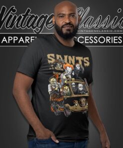 New Orleans Saints Horror Movies Characters Halloween Shirt T shirt
