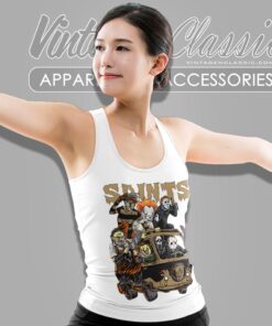New Orleans Saints Horror Movies Characters Halloween Shirt