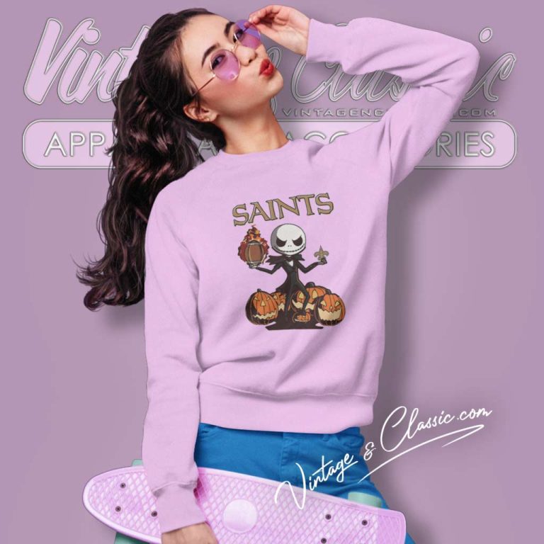 New Orleans Saints Jack Skellington Halloween Sweatshirt New Orleans Saints Jack Skellington Halloween Sweatshirt