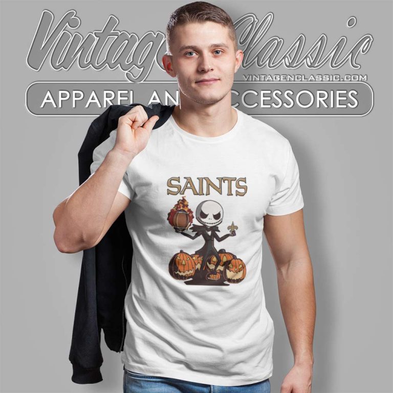 New Orleans Saints Jack Skellington Halloween T Shirt New Orleans Saints Jack Skellington Halloween T Shirt