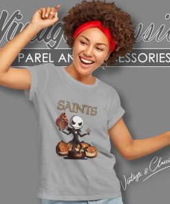 New Orleans Saints Jack Skellington Halloween Women TShirt