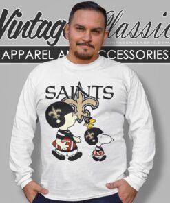 New Orleans Saints Lets Play Football Together Snoopy Shirt Long Sleeve Tee
