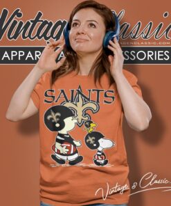 New Orleans Saints Lets Play Football Together Snoopy Shirt Women T shirt