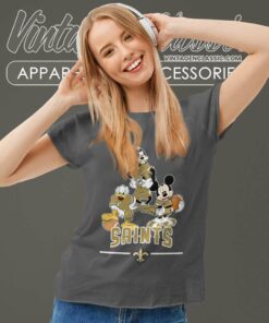 New Orleans Saints Mickey Donald Goofy Women TShirt