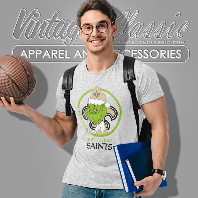 New Orleans Saints Nfl Christmas Grinch Shirt I Hate People But I Love My New Orleans Saints T Shirt New Orleans Saints Nfl Christmas Grinch Shirt I Hate People But I Love My New Orleans Saints T Shirt