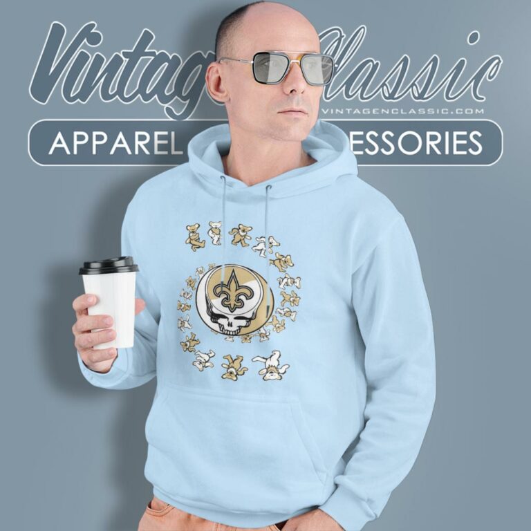 New Orleans Saints Nfl Grateful Dancing Bears Hoodie New Orleans Saints Nfl Grateful Dancing Bears Hoodie