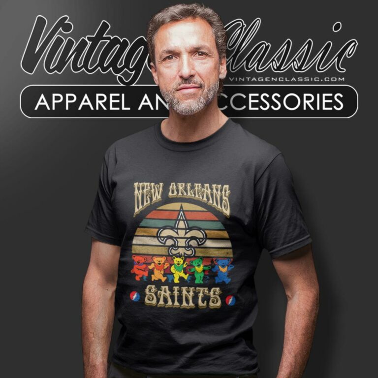 New Orleans Saints Nfl Grateful Dancing Bears Retro T Shirt New Orleans Saints Nfl Grateful Dancing Bears Retro T Shirt