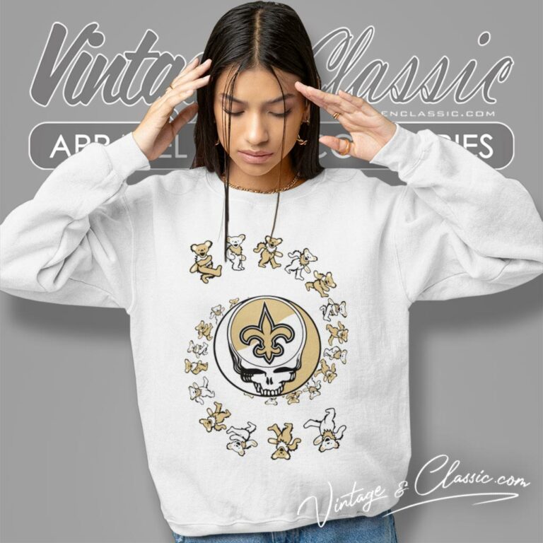 New Orleans Saints Nfl Grateful Dancing Bears Sweatshirt New Orleans Saints Nfl Grateful Dancing Bears Sweatshirt