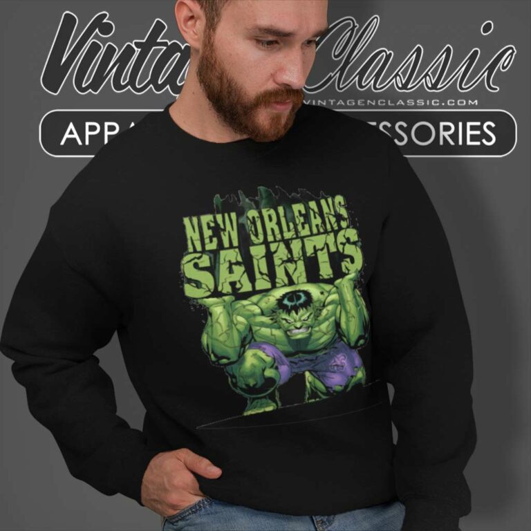 New Orleans Saints Nfl Hulk Avengers Sweatshirt New Orleans Saints Nfl Hulk Avengers Sweatshirt