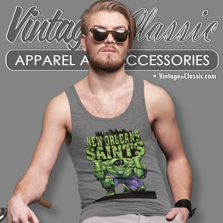 New Orleans Saints Nfl Hulk Avengers Tank Top Racerback New Orleans Saints Nfl Hulk Avengers Tank Top Racerback