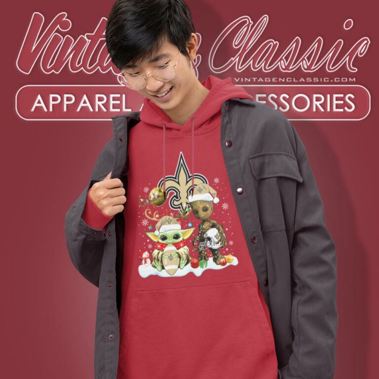 New Orleans Saints Shirt Baby Yoda And Groot Santa Christmas Hoodie New Orleans Saints Shirt Baby Yoda And Groot Santa Christmas Hoodie