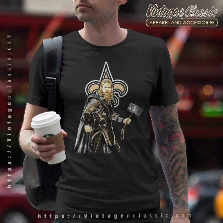 New Orleans Saints Thor Marvel Nfl T Shirt New Orleans Saints Thor Marvel Nfl T Shirt