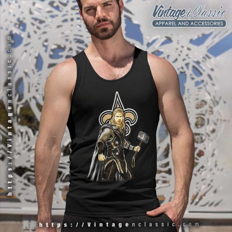 New Orleans Saints Thor Marvel Nfl Tank Top Racerback New Orleans Saints Thor Marvel Nfl Tank Top Racerback