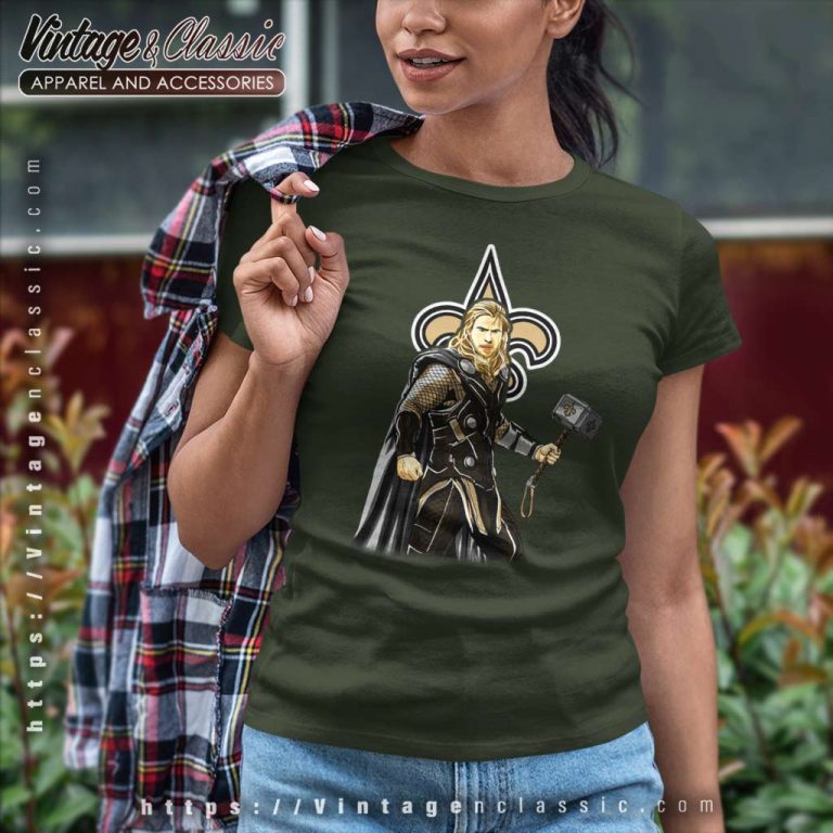 New Orleans Saints Thor Marvel Nfl Women TShirt New Orleans Saints Thor Marvel Nfl Women TShirt