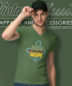 New Year Shirt 2024 A Year Of Hope And Happiness V Neck TShirt