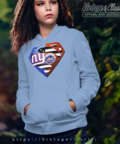 New York Giants And New York Mets Superman Hoodie