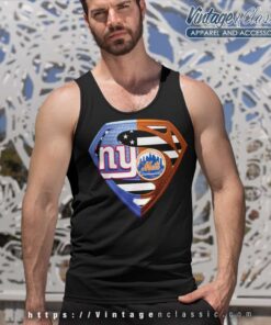 New York Giants And New York Mets Superman Tank Top Racerback