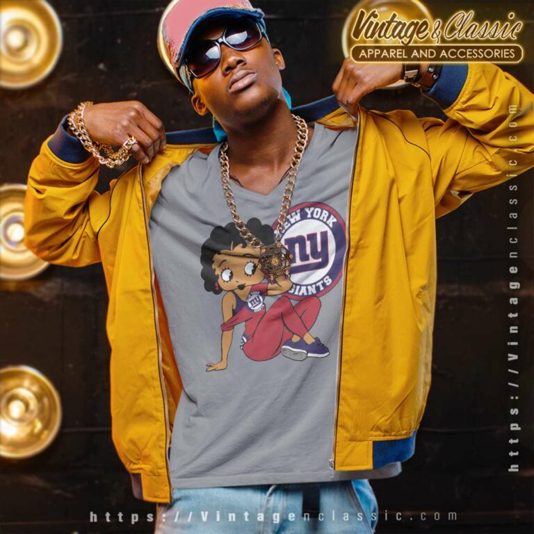 New York Giants Betty Boop Nfl V Neck TShirt New York Giants Betty Boop Nfl V Neck TShirt