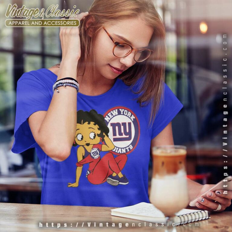 New York Giants Betty Boop Nfl Women TShirt New York Giants Betty Boop Nfl Women TShirt