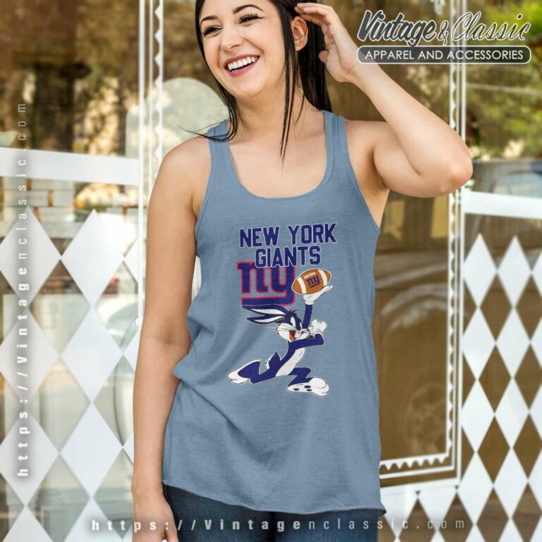New York Giants Bunny Football Tank Top Racerback New York Giants Bunny Football Tank Top Racerback