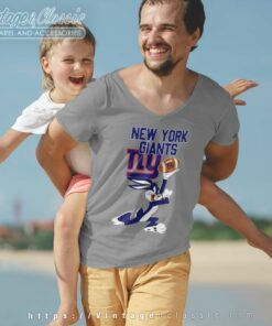 New York Giants Bunny Football V Neck TShirt