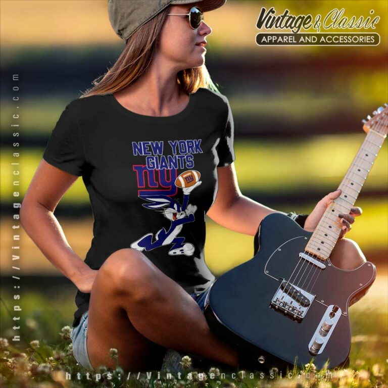 New York Giants Bunny Football Women TShirt New York Giants Bunny Football Women TShirt