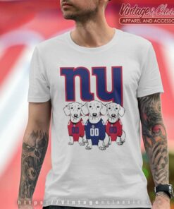 New York Giants Dachshund Dogs T Shirt