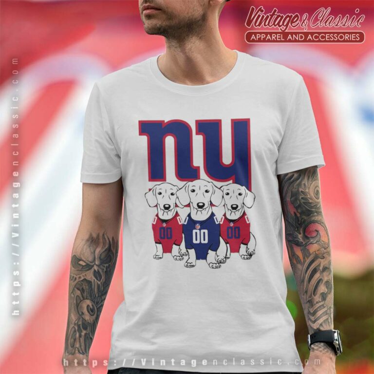 New York Giants Dachshund Dogs T Shirt New York Giants Dachshund Dogs T Shirt