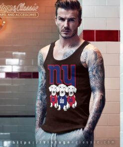 New York Giants Dachshund Dogs Tank Top Racerback