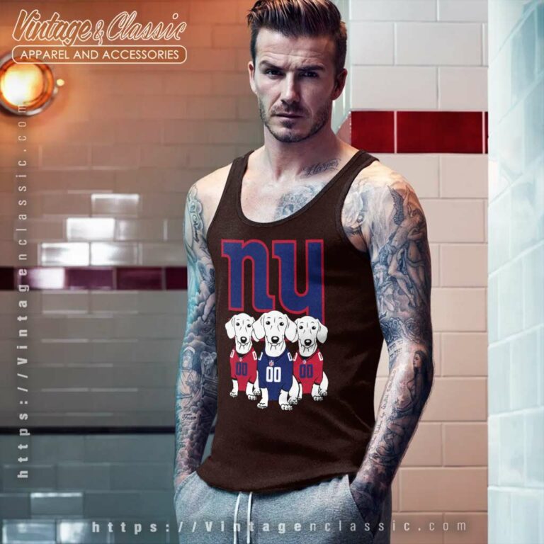 New York Giants Dachshund Dogs Tank Top Racerback New York Giants Dachshund Dogs Tank Top Racerback
