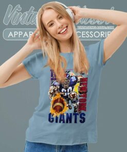 New York Giants Rush Flaming Football Women TShirt