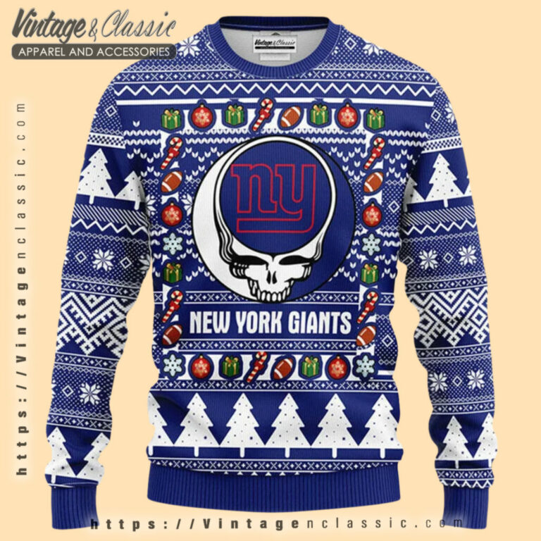 New York Giants Grateful Dead Ugly Sweater Ugly Christmas Sweater New York Giants Grateful Dead Ugly Sweater Ugly Christmas Sweater