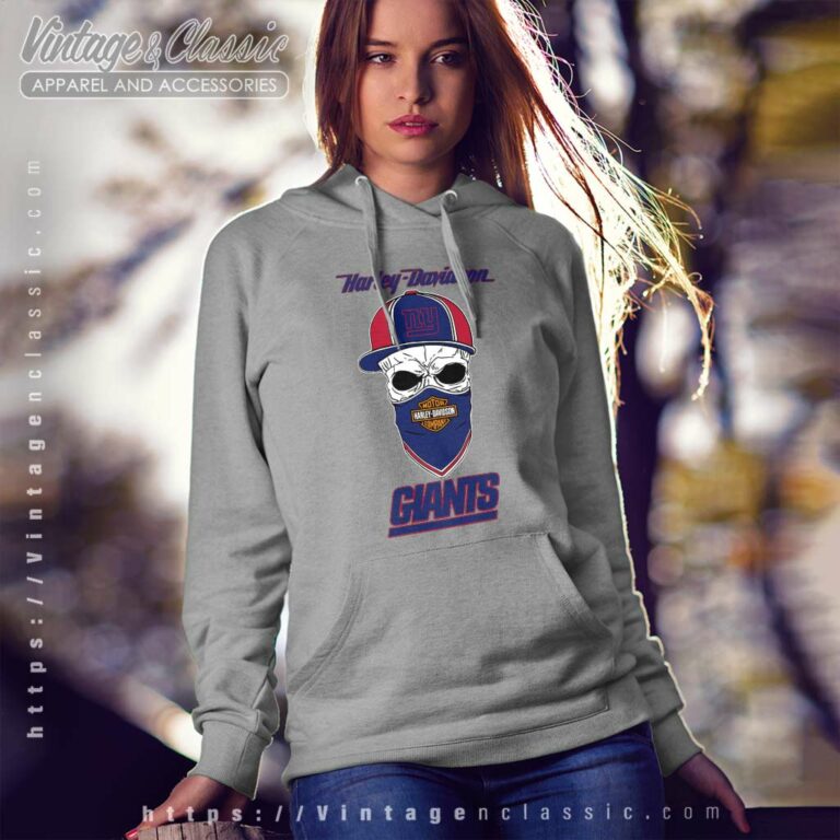 New York Giants Harley Skull Hoodie New York Giants Harley Skull Hoodie