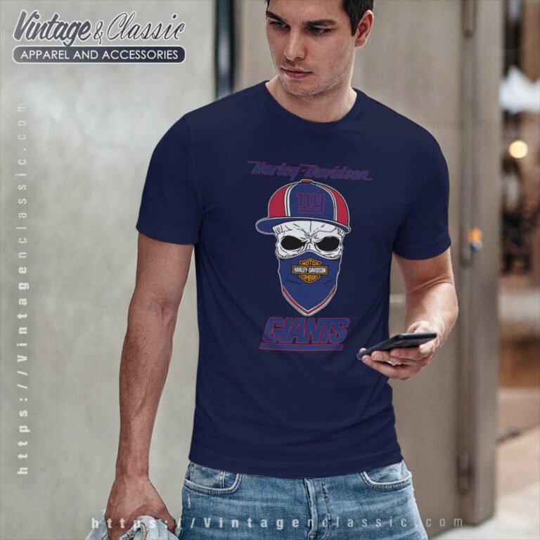 New York Giants Harley Skull T Shirt New York Giants Harley Skull T Shirt